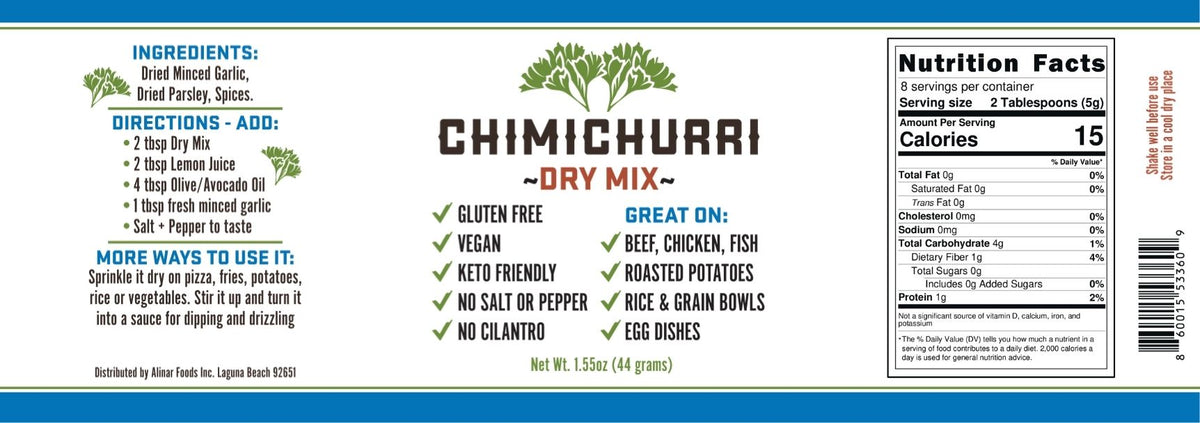 Large Dry Chimichurri Mix